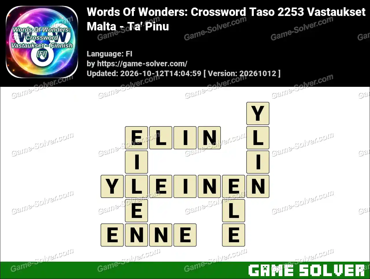 Words Of Wonders: Crossword Taso 2253 Vastaukset – Malta – Ta’ Pinu